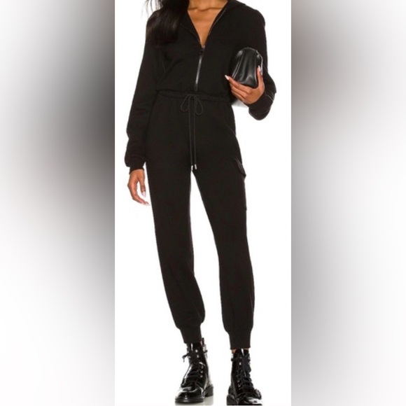 The Range Jet Black Hoodie Jumpsuit‎ Size S (NWT)